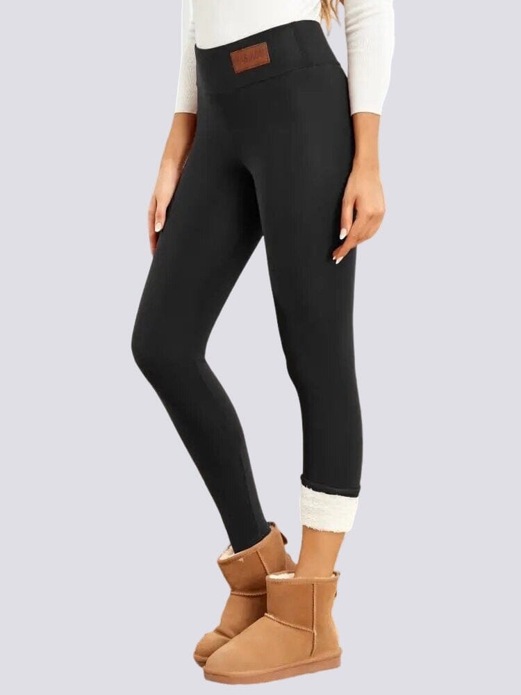 Legging thermique noir intérieur en polaire 300 Den Cette