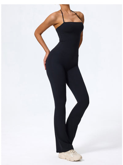 Combinaison Sport Femme  Évasé Dos noir vue de face