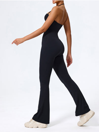 Combinaison Sport Femme  Évasé Dos noir vue de profil