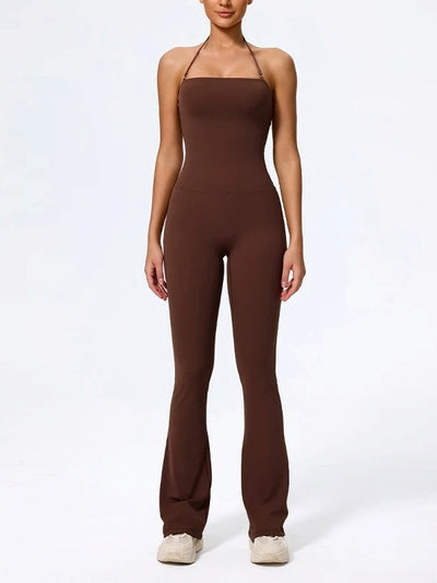 Combinaison Sport Femme  Évasé Sculptant marron