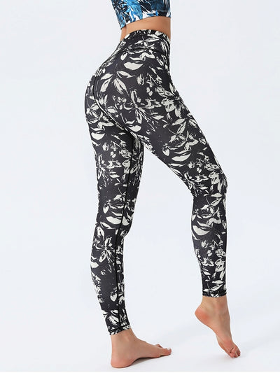 Legging Sport Noir Floral
