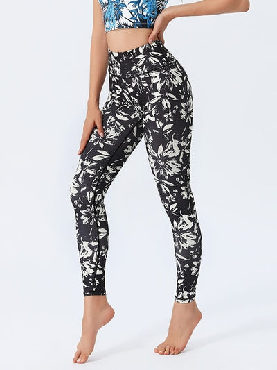 Legging Sport Noir Floral