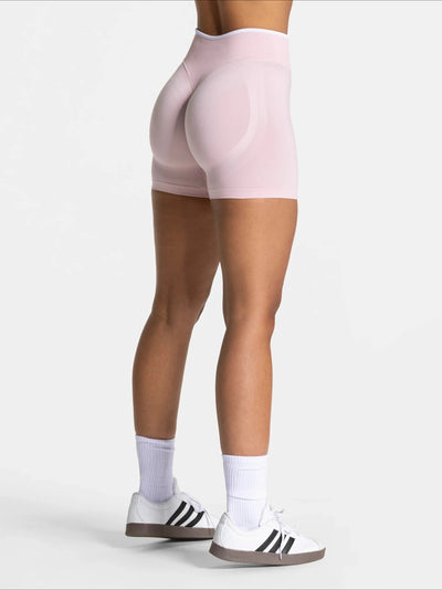 Short Sport Femme Ventre Plat Push Up rose, vue de dos