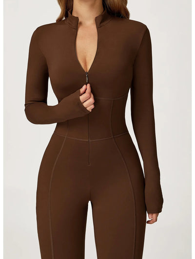 Combinaison Sport Moulante Marron