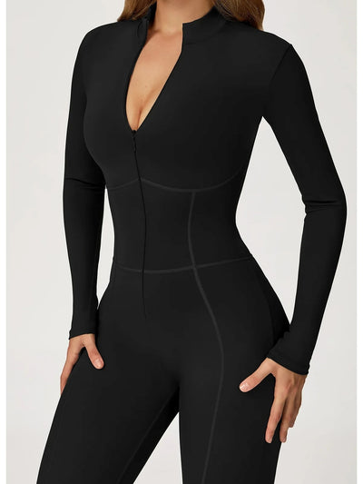 Combinaison Sport Moulante Noir, sculptant