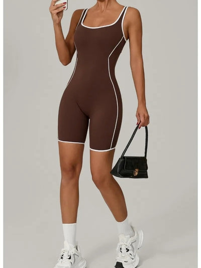 CombiShort marron gainante pour séance de musculation