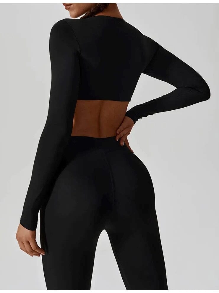 Crop Top Manches Longues Soutien-Gorge Crop Top Ultime Legging 