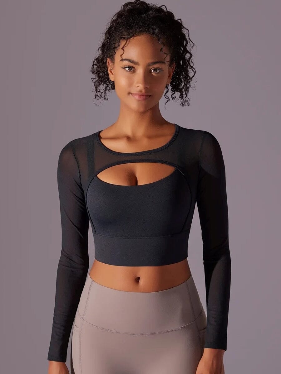 Crop Top Sport Maille Manches Longues Ultime Legging S 