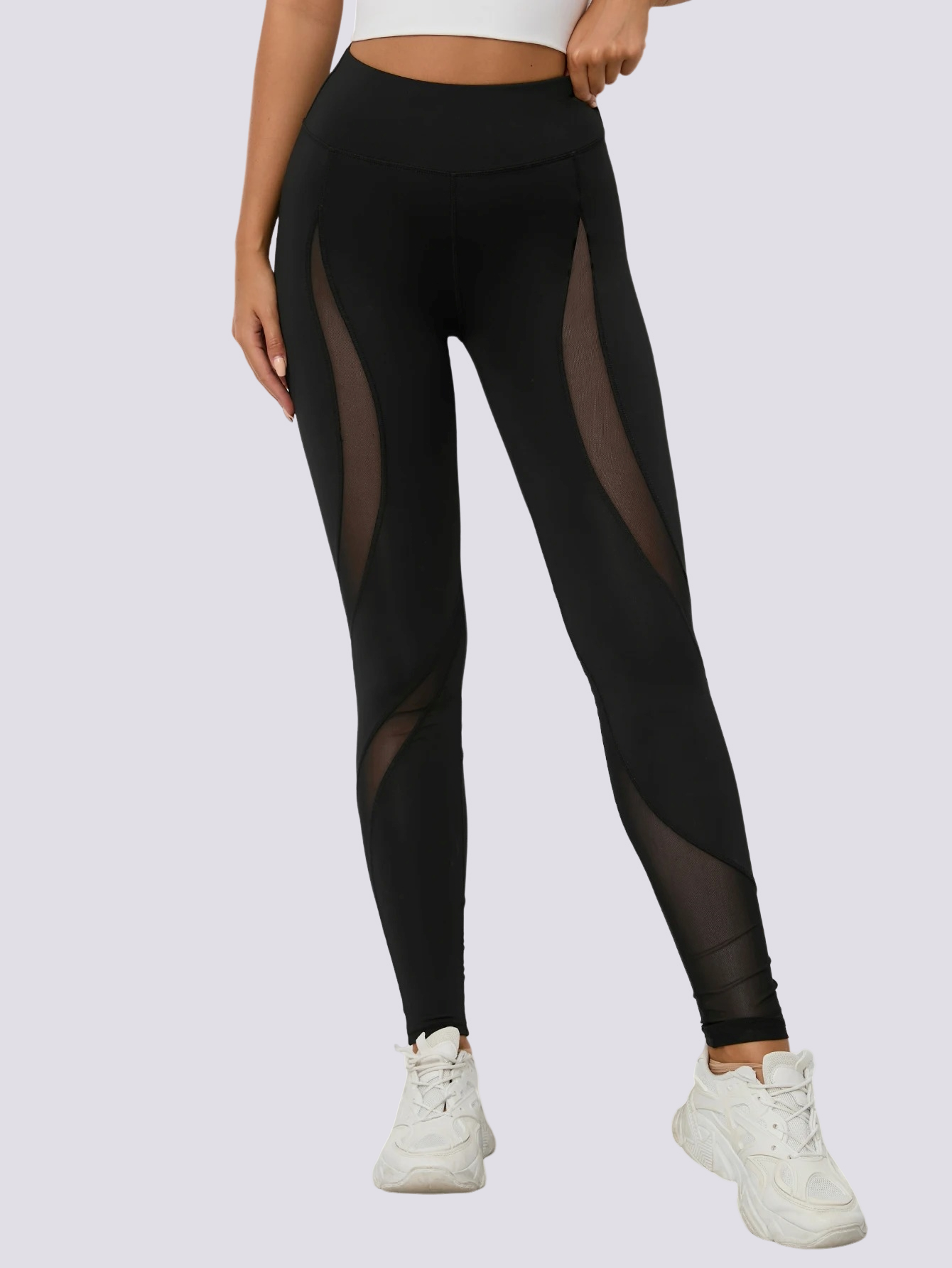 Black Mesh Leggings