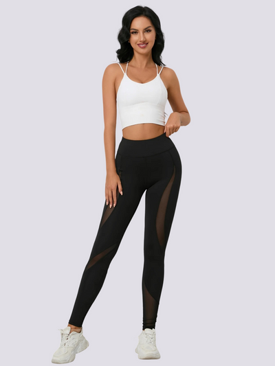 Black Mesh Leggings