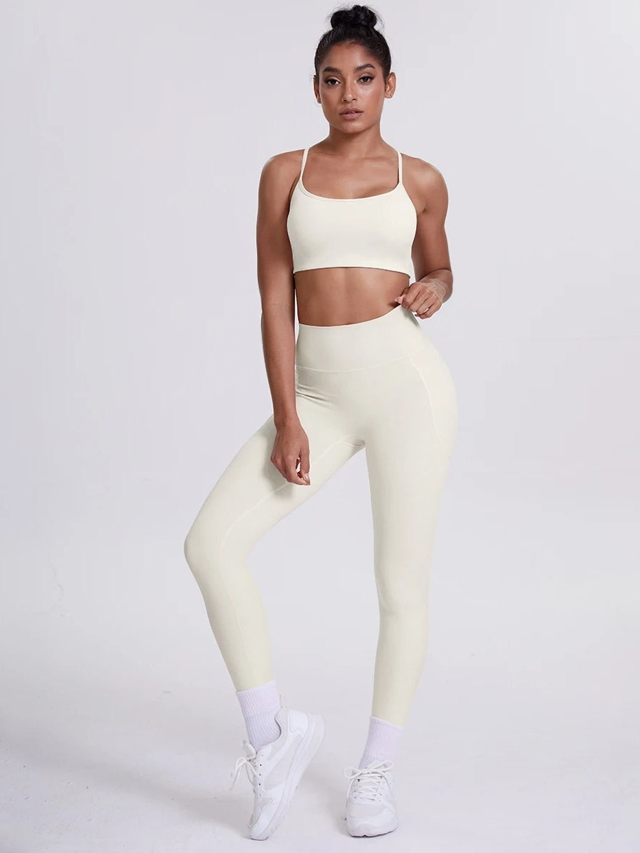 Ensemble Sport Sculptant Ivoire