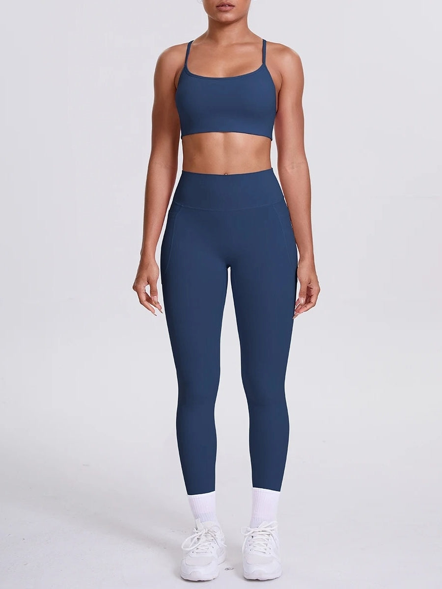 Ensemble Sport Sculptant Bleu
