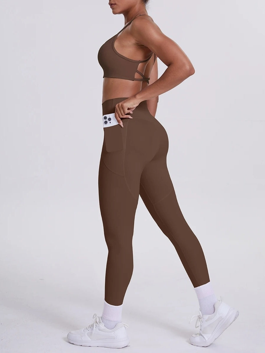 Ensemble Sport Sculptant Marron