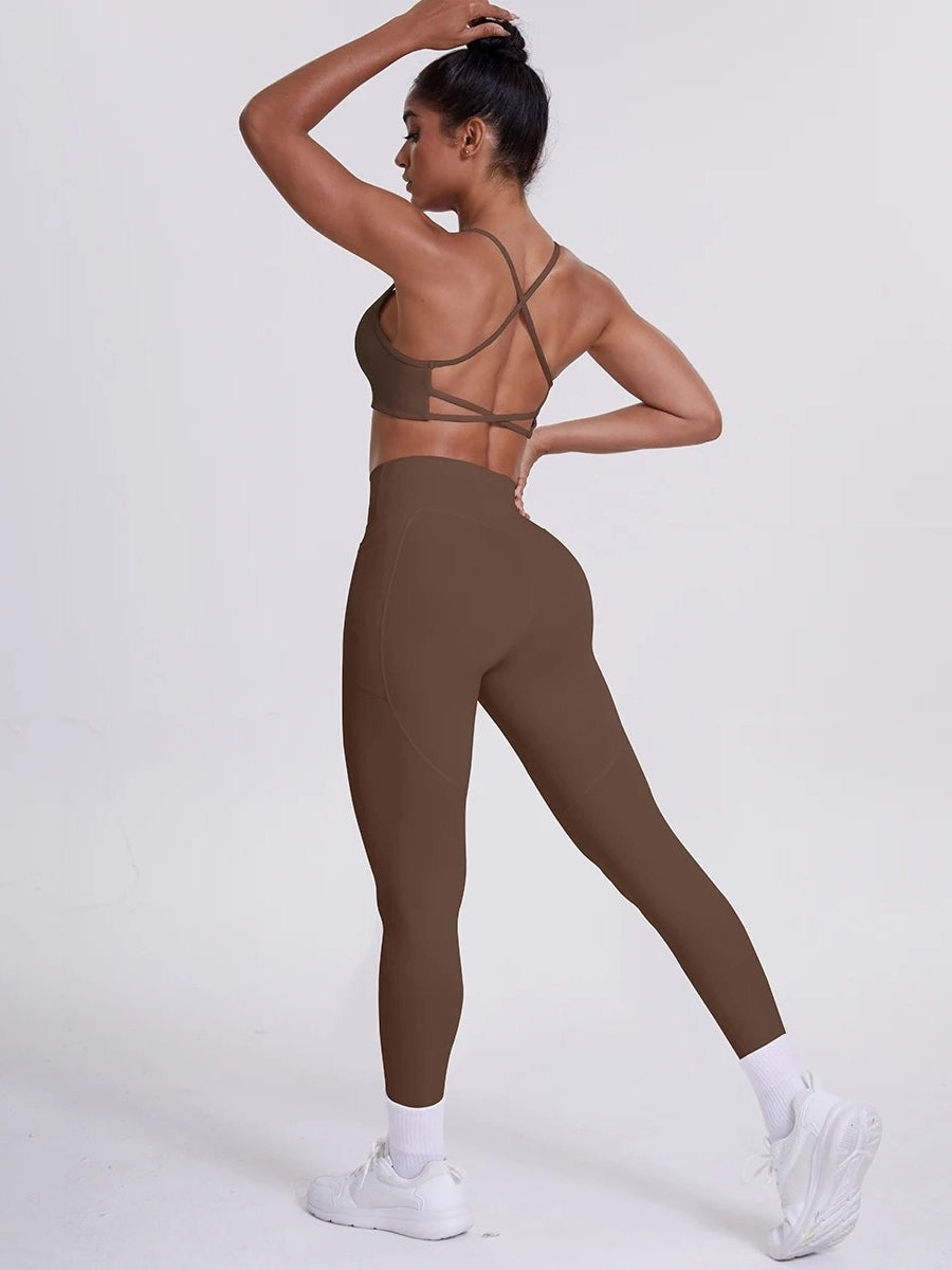 Ensemble Sport Sculptant Marron