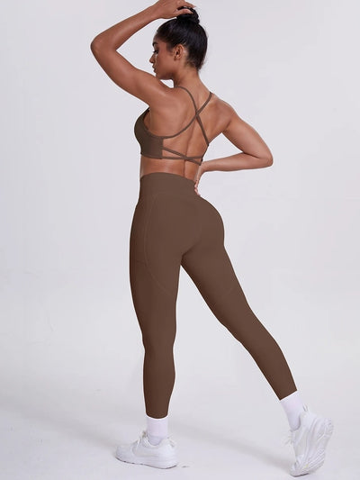 Ensemble Sport Sculptant Marron