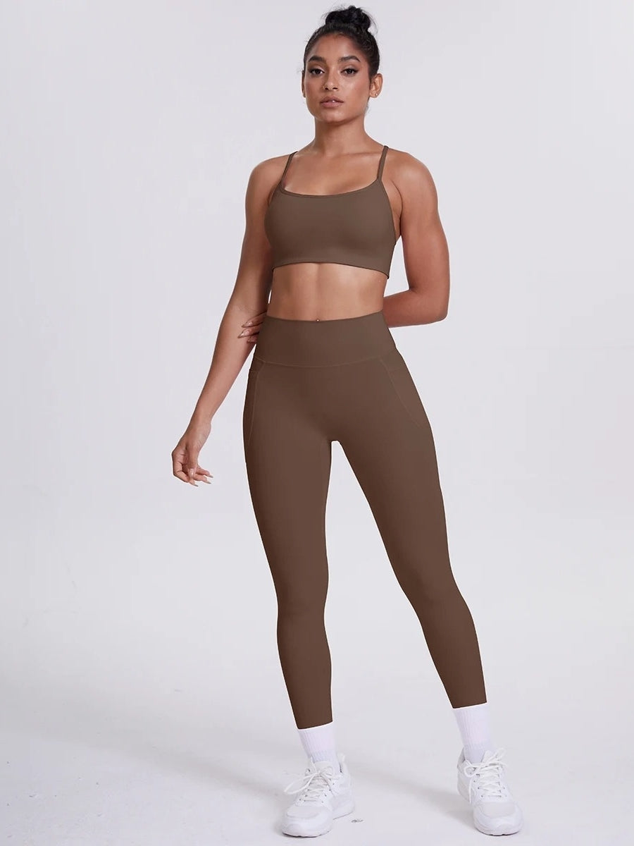 Ensemble Sport Sculptant Marron