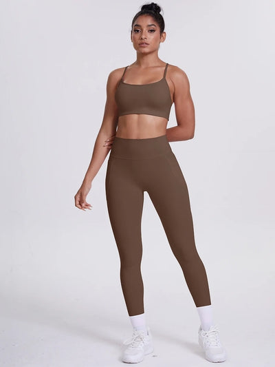 Ensemble Sport Sculptant Marron