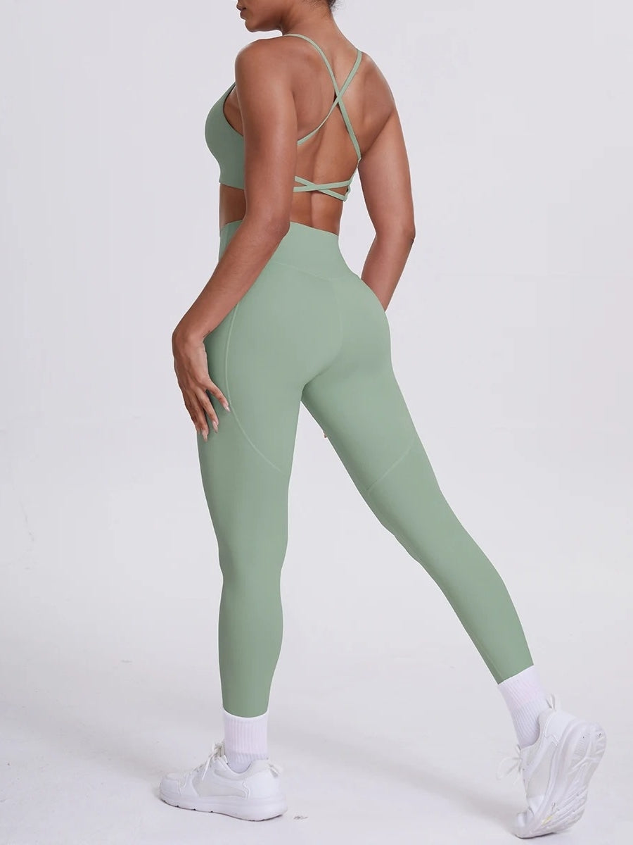 Ensemble Sport Sculptant Vert