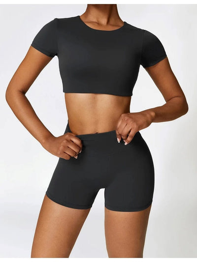 Ensemble Sport Short et Crop Top - DynamoDiva Ensemble Sport Ultime Legging 