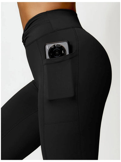 Legging Evasé Ceinture Plissée - Tendance 2024 Leggings Ultime Legging 