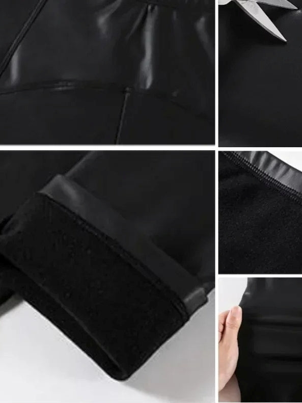 Legging Simili Cuir Sculptant Polaire, intérieur fourré polaire