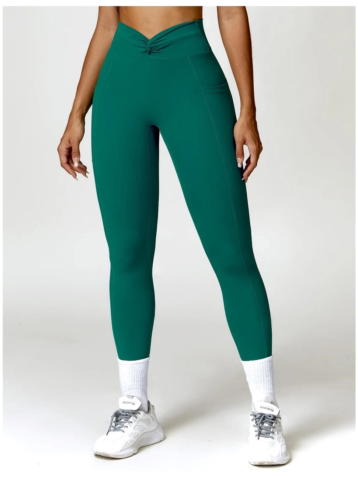 Legging Sport Ceinture Plissée - Tendance 2024 Leggings Ultime Legging S Vert 