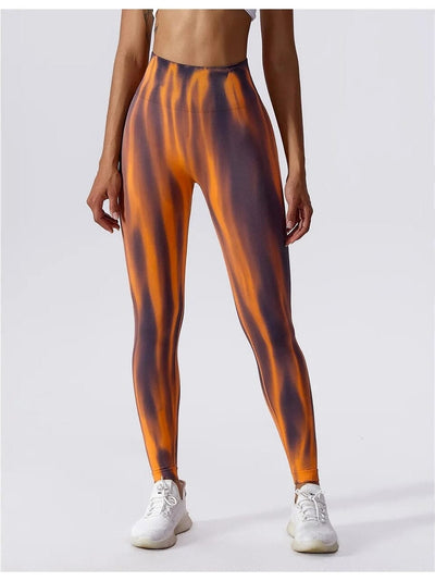 Legging Sport Coloré Leggings Ultime Legging : Legging Femme | Vêtements de Sport S Orange 