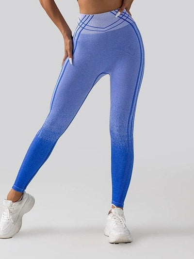 Legging Taille Haute Sans Couture - XtremMove Leggings Ultime-Legging S Bleu 