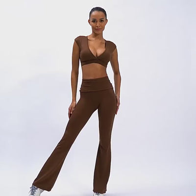 High-Waisted Seamless Flared Leggings