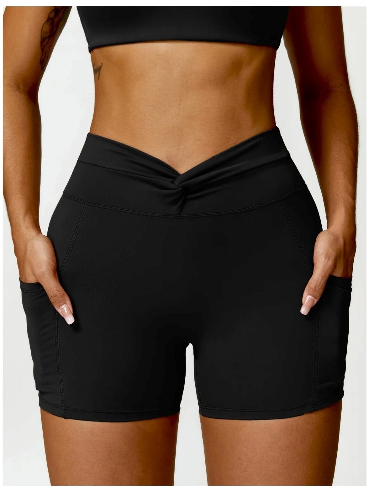 Short Sport Moulant Ceinture Plissée - Tendance 2024 Shorts Ultime Legging 