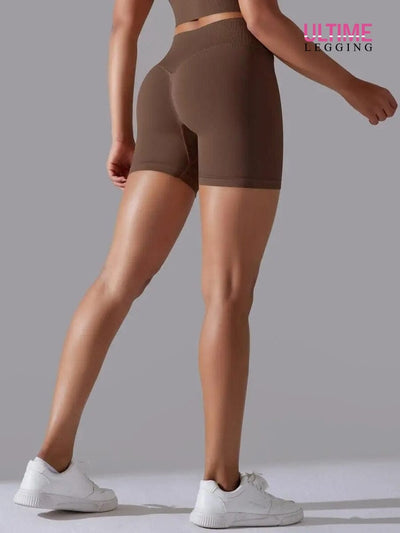 Short Sport Taille Haute Gainant - Ultime-Legging Shorts Ultime Legging S Marron 