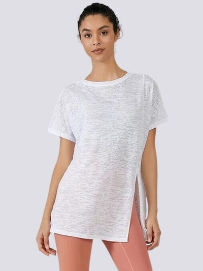 T-Shirt Sport Long T-Shirt Ultime Legging S/M Blanc 