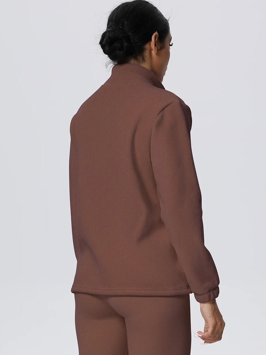 Veste Sport Chaude Femme  Hiver - Marron