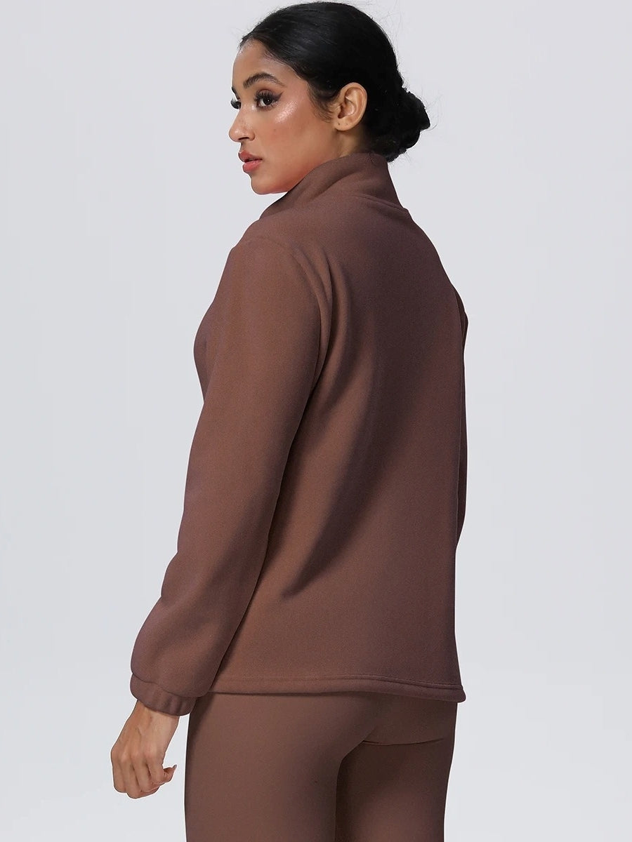 Veste Sport Chaude Femme  Hiver - Marron