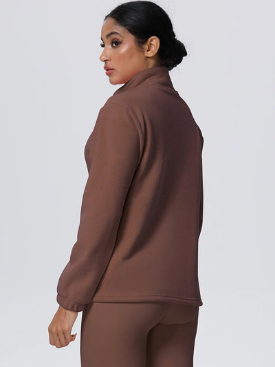 Veste Sport Chaude Femme  Hiver - Marron