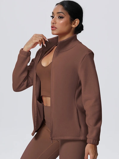 Veste Sport Chaude Femme  Hiver - Marron