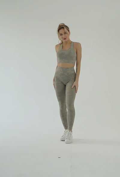 Ensemble Sport Legging et Soutien-Gorge Camouflage