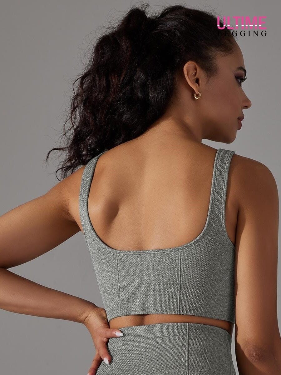 Soutien-gorge De Sport Dos Nu – Col V Profond, Bretelles Ajustables, Polyester + élasthanne