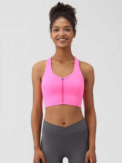 Brassière Sport Fermeture Devant Brassière Ultime Legging S Rose 