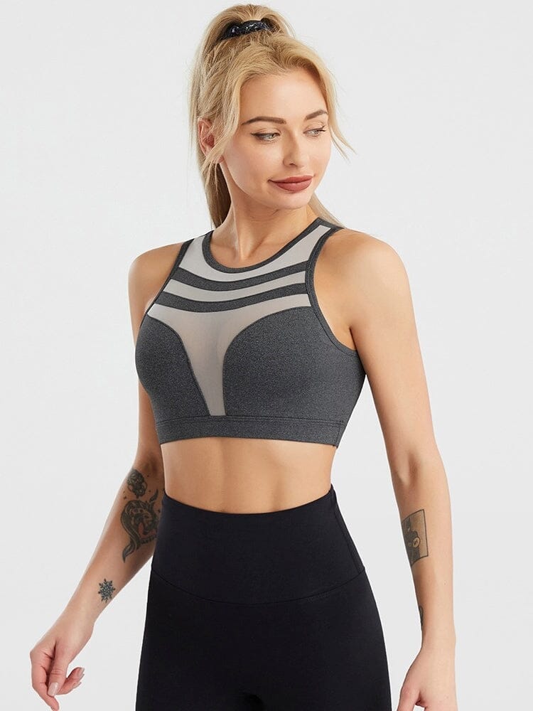Soutien-gorge De Sport Forever 21 – Taille M – Blanc, Maille, Pads Amovibles – Occasion