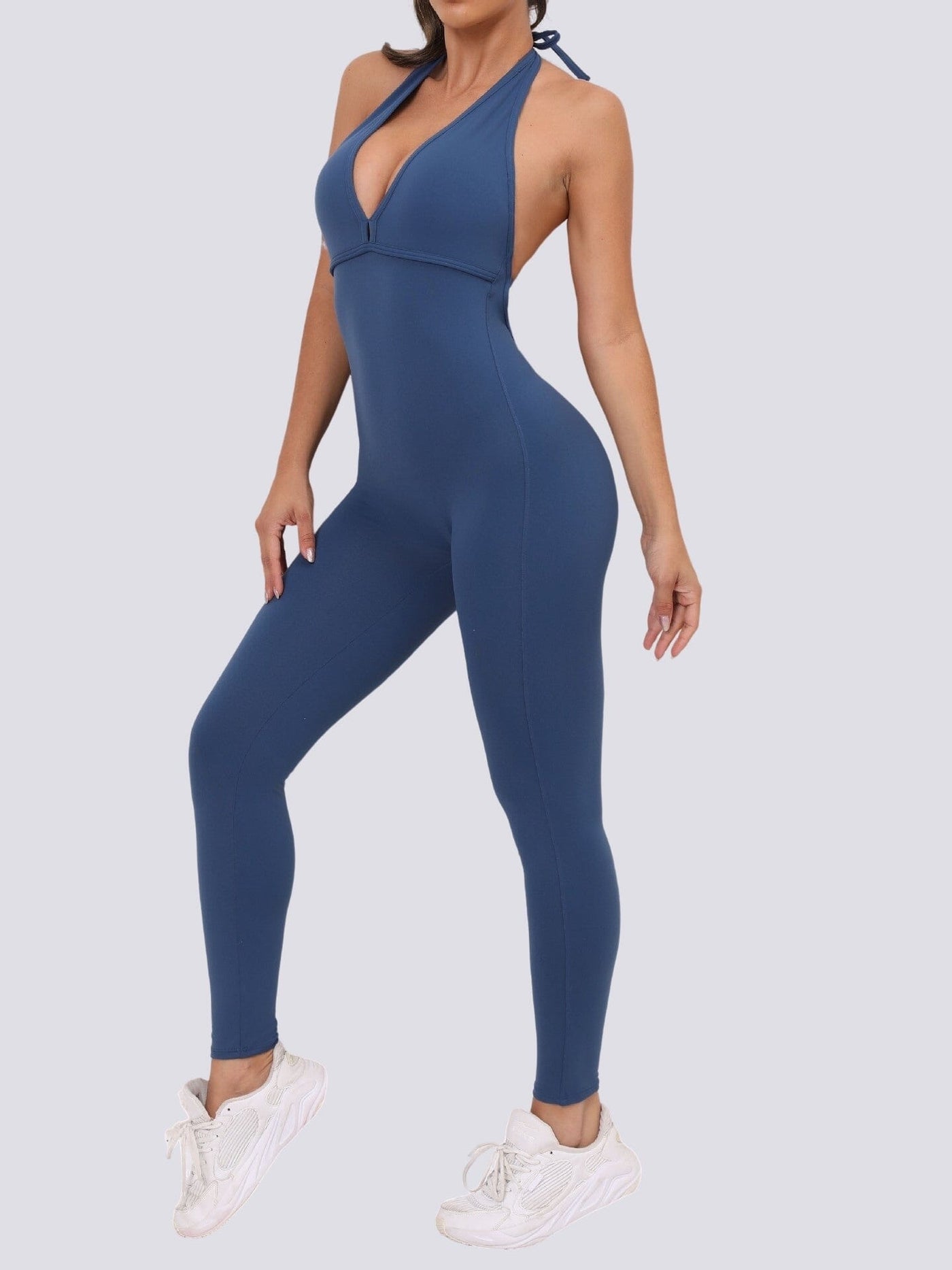 Combinaison Fitness Dos Nu Combinaison sport Ultime Legging S Bleu 