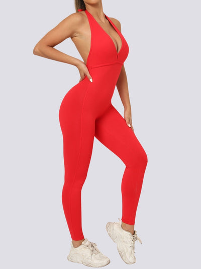 Combinaison Fitness Dos Nu Combinaison sport Ultime Legging S Rouge 