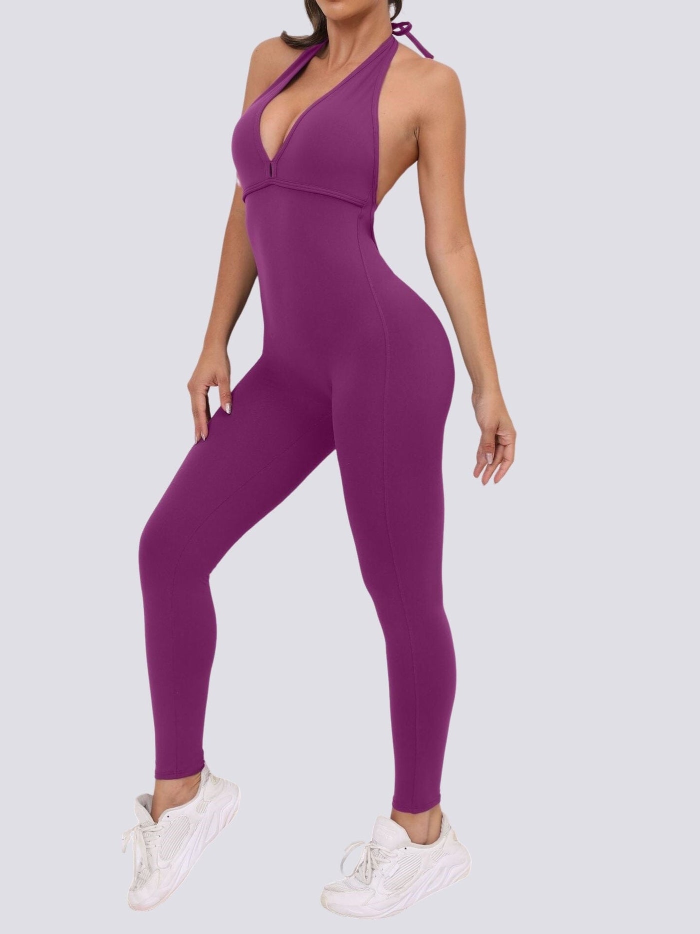 Combinaison Fitness Dos Nu Combinaison sport Ultime Legging S Violet 