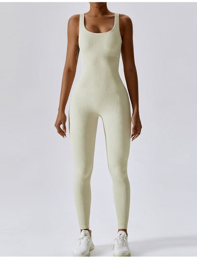Combinaison Fitness Sans Manche Combinaison sport Ultime Legging S Ivoire 