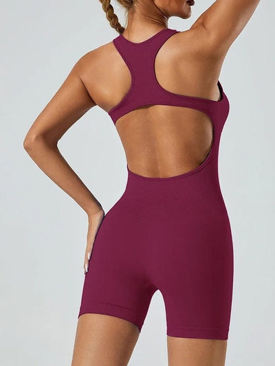 Combinaison Short Dos Nu Sport Combinaison sport Ultime Legging S Bordeaux 