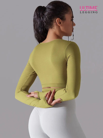 Crop Top Fitness Manches Longues - Ultime-Legging Crop Top Ultime Legging 