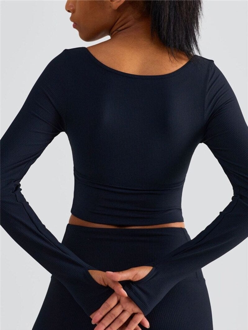 Crop Top Sport Côtelé Crop Top Ultime-Legging 