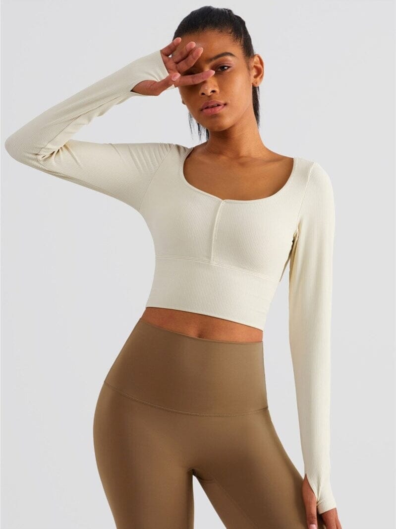 Crop Top Sport Côtelé Crop Top Ultime-Legging S Blanc 