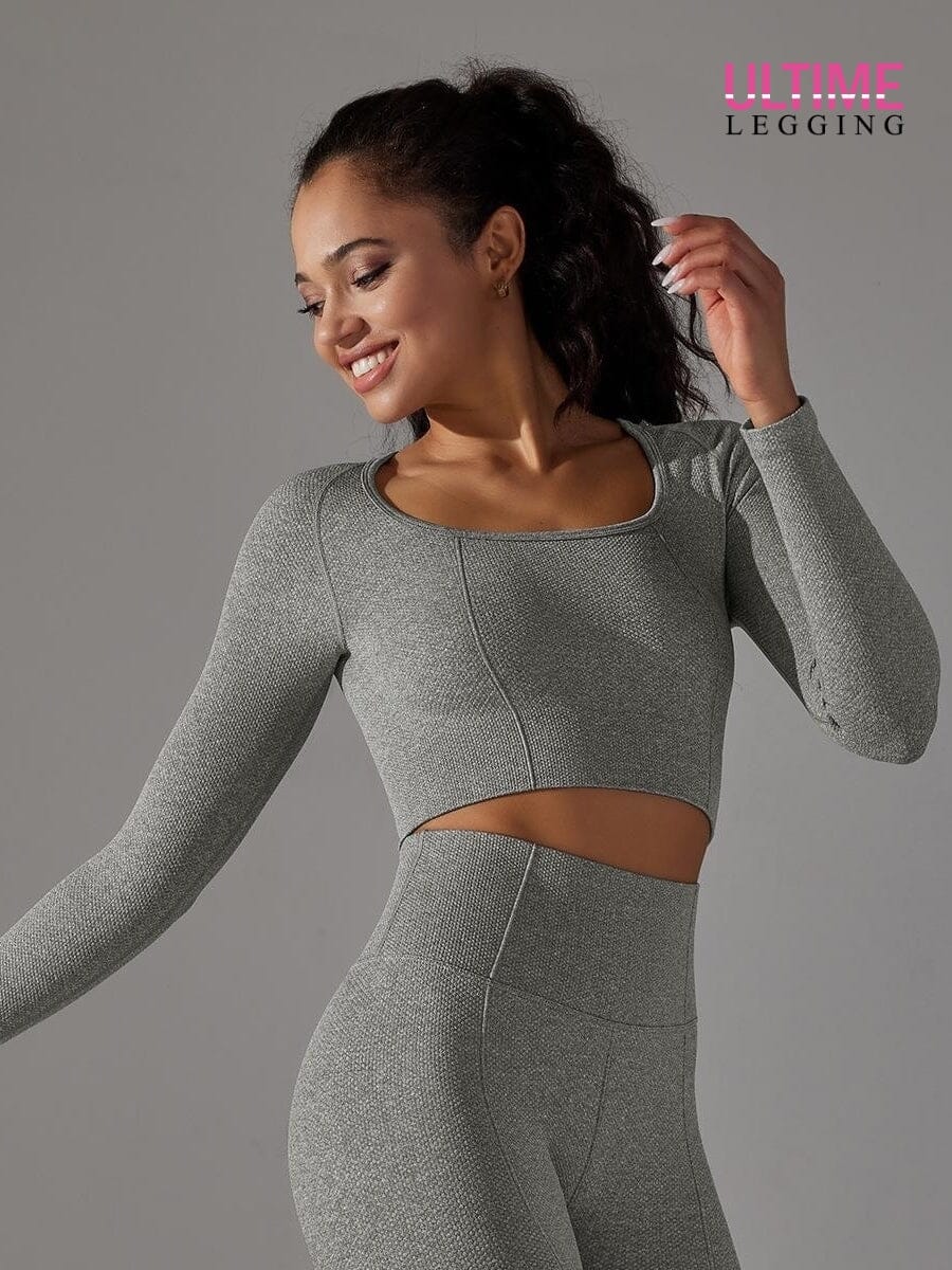 Crop top manches longues sport best sale
