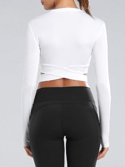 Crop Top Sport Moulant Manches Longues Crop Top Ultime Legging 